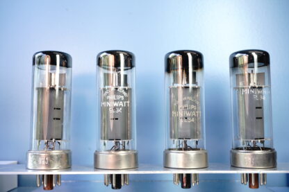 EL34 Philips Miniwatt metal base quad.     v145/116/125/143 - Afbeelding 2
