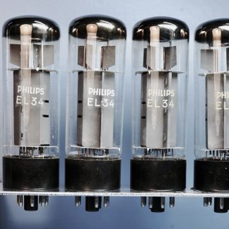 Quad EL34 Mullard Xf4 labeled Philips, NOS specs,  same production date      v148/ 149/ 170/ 175