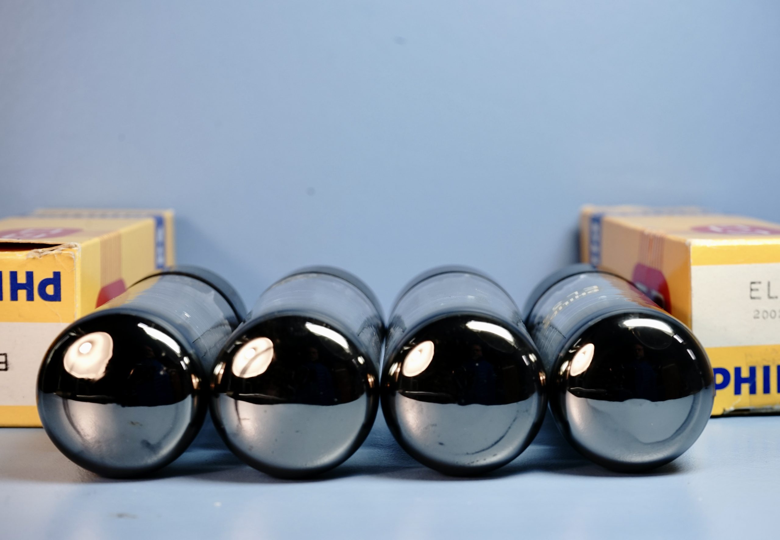 Quad EL34 Mullard Xf4 labeled Philips, NOS specs, same production date v148/ 149/ 170/ 175 - Afbeelding 5