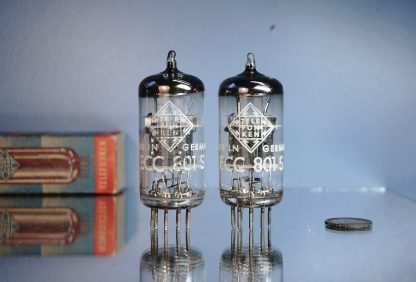 ECC801S Pair Telefunken triple mica, same year, Nice! (V146/147)