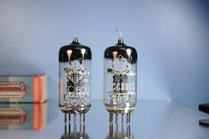 ECC801S Pair Telefunken triple mica, double getters, 1957 Nice! (V87 / 88) - Image 2