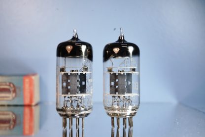 ECC801S Pair Telefunken triple mica, double getters, 1957 Nice! (V87 / 88) - Image 3