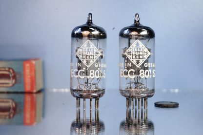 ECC801S Pair Telefunken triple mica, same date, Nice! (V80/82)