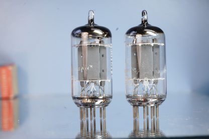 ECC82 TELEFUNKEN pair <> NOS, Smooth plates, reserved Fr  v121/ 275