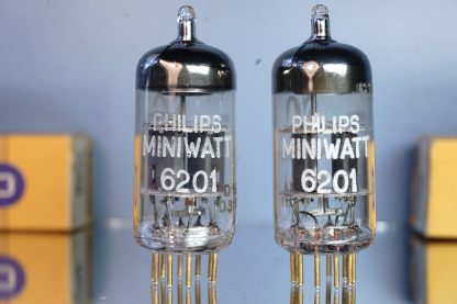 6201 Philips Miniwatt, NIB, same date, gold pins  (V104 / 105)