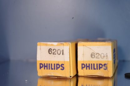 6201 Philips Miniwatt, NIB, same date, gold pins  (V104 / 105) - Image 2