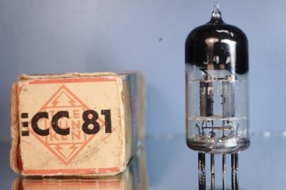 ECC81 Telefunken square getter, August 1952; pre-diamond version, NIB! (V40) - Image 5