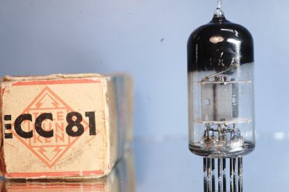 ECC81 Telefunken square getter, August 1952; pre-diamond version, NIB! (V40) - Image 6