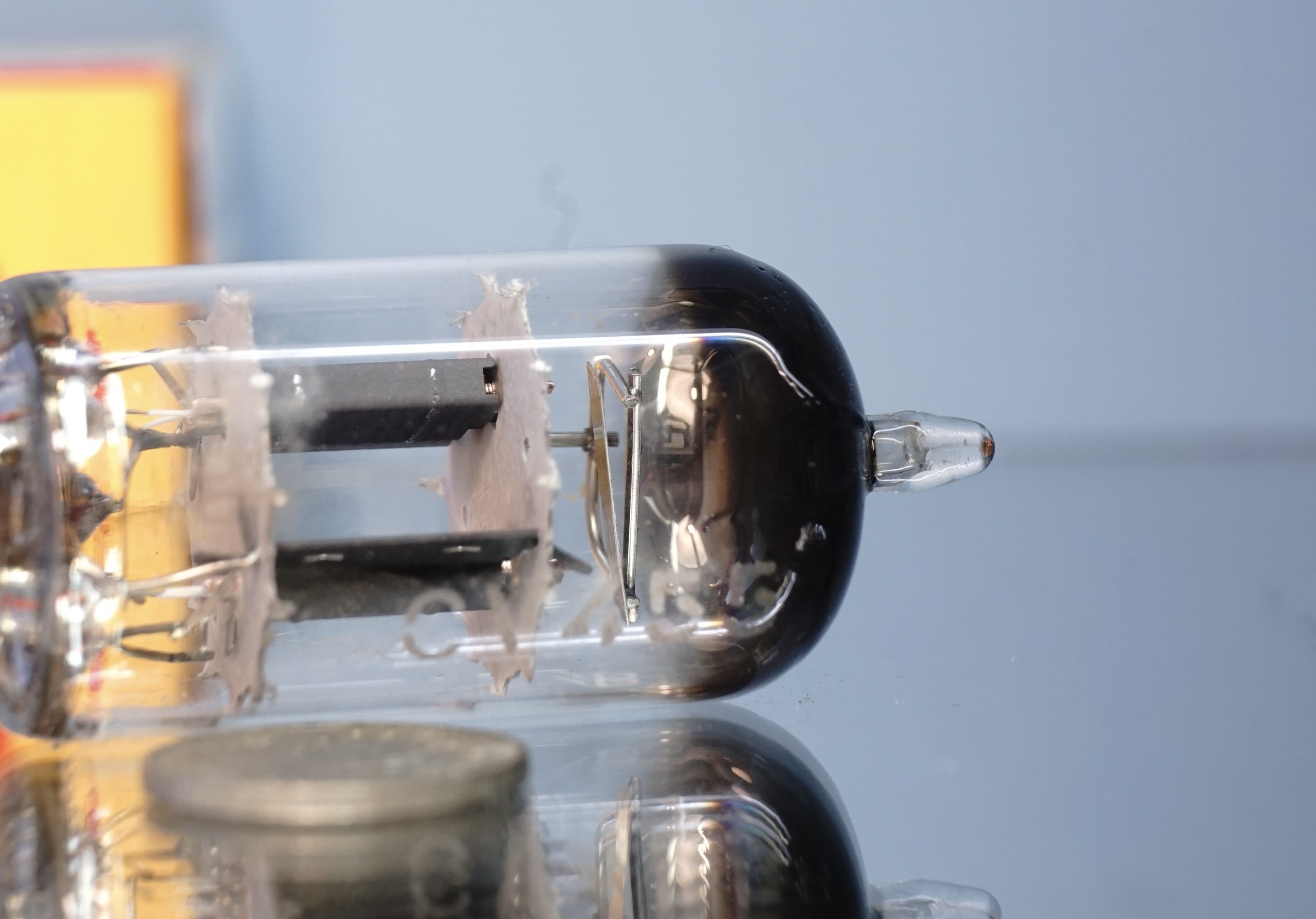 CV455 (ECC801S) pair Philips Miniwatt, D-foil getter, 1956, same dates (V14 V89) - Afbeelding 9