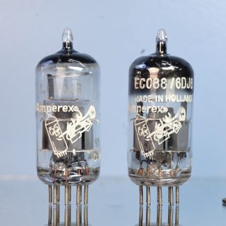 ECC88 Amperex, Bugle Boy pair, same month 1960, NOS specs  V258 266