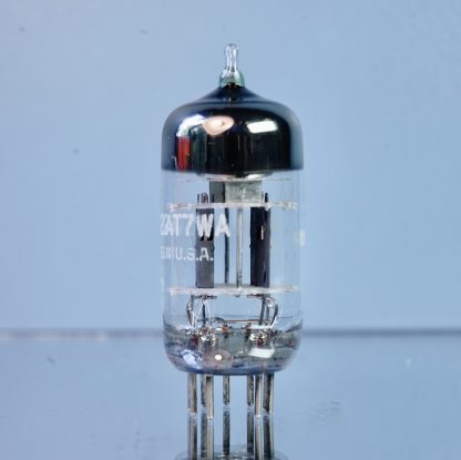 12AT7WA / 6201 (ECC801S) General Electric, Triple micas, 1962, copper grid posts, green tip (V50) - Afbeelding 2
