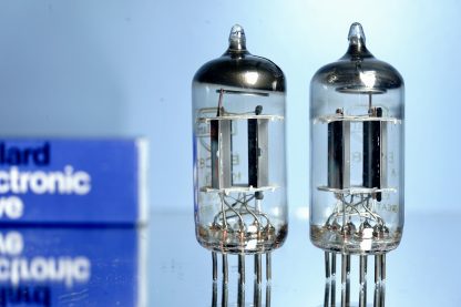 ECC83 pair Mullard, yellow label, copper grid posts  (V249 /  383) - Afbeelding 4
