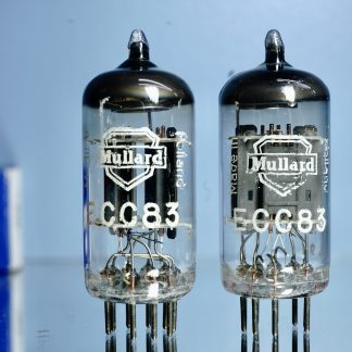 ECC83 pair Mullard, white label, copper grid posts  (V309 /  310)
