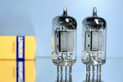ECC83 Philips Miniwatt/Valvo, Heerlen, D-foil 45°, long plates, 1956, mC2, NOS specs, Rare (V107 160) - Afbeelding 2