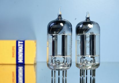 ECC83 Philips Miniwatt, 1954, D-foil 45°, long plates, NOS specs, Rare (V111 V113) - Afbeelding 6