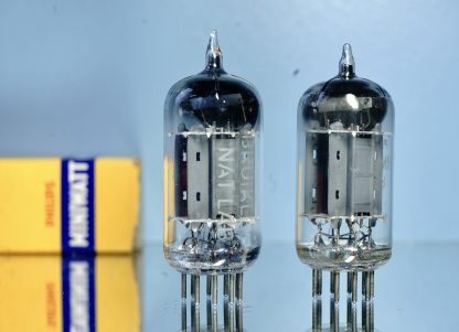 ECC83 Philips Miniwatt, 1954, D-foil 45°, long plates, NOS specs, Rare (V111 V113) - Afbeelding 5