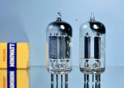 ECC83 Philips Miniwatt, 1954 , D-foil 45°, long plates, NOS specs (V112 V114) - Afbeelding 2