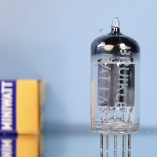 ECC82 Philips Miniwatt, Physical Lab selection, long plates, 1958, NOS specs (V345)