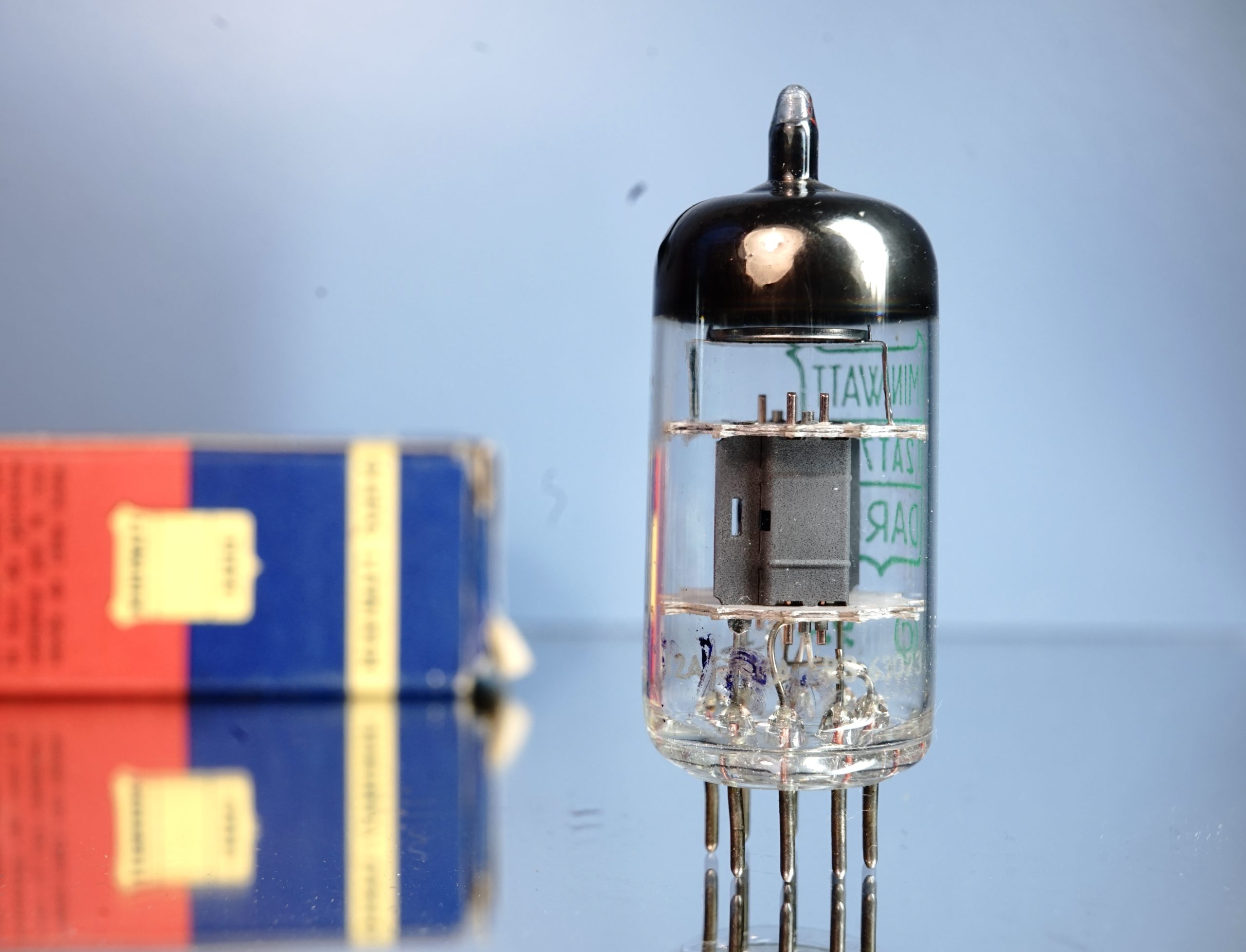 Dario 12AT7WA / ECC801S, Copper posts, Double Support O-Getter (V99) - Afbeelding 2