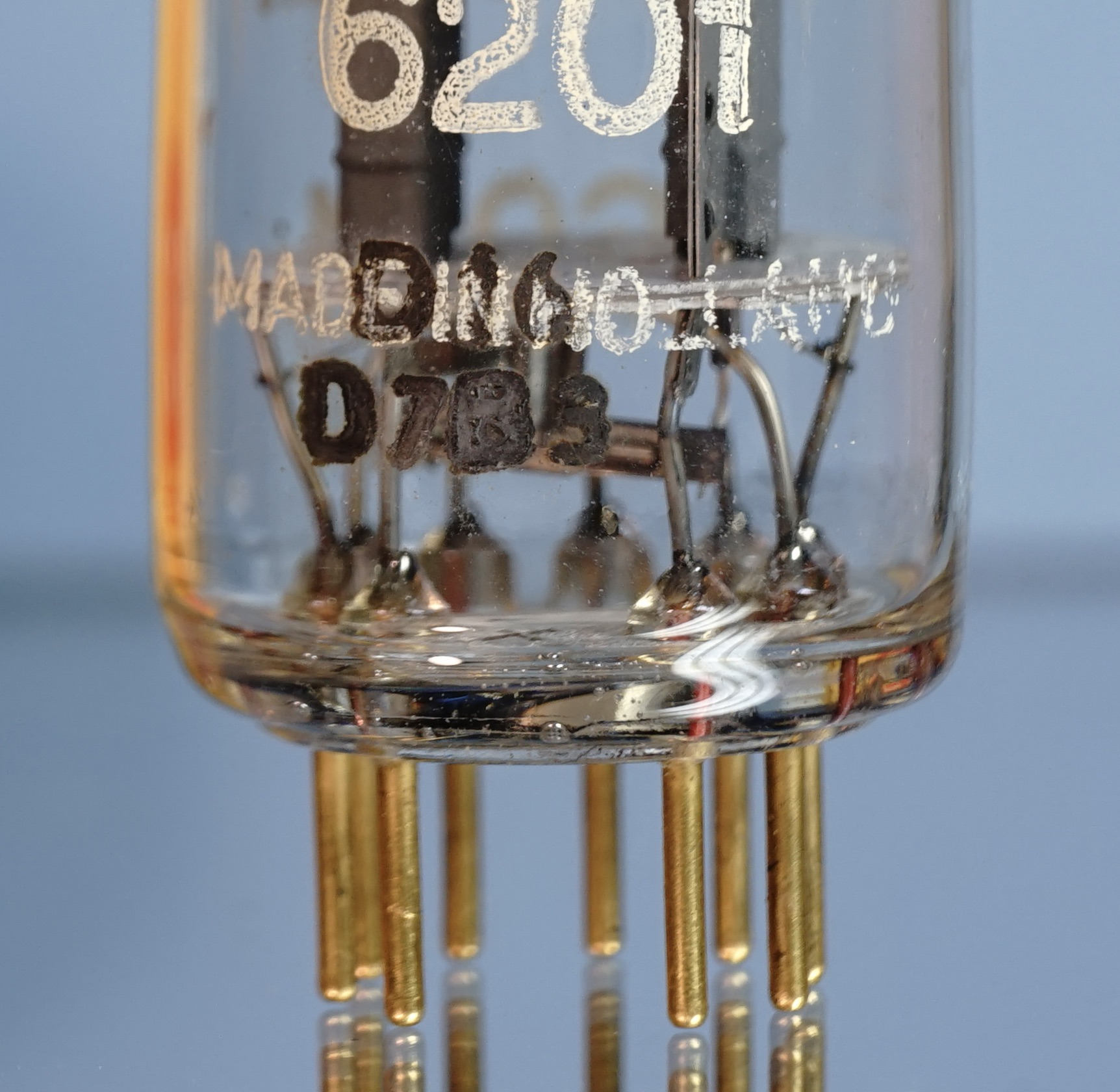 6201 SQ (ECC801S) Philips, NOS, gold pins, disk getter (V61) - Afbeelding 8