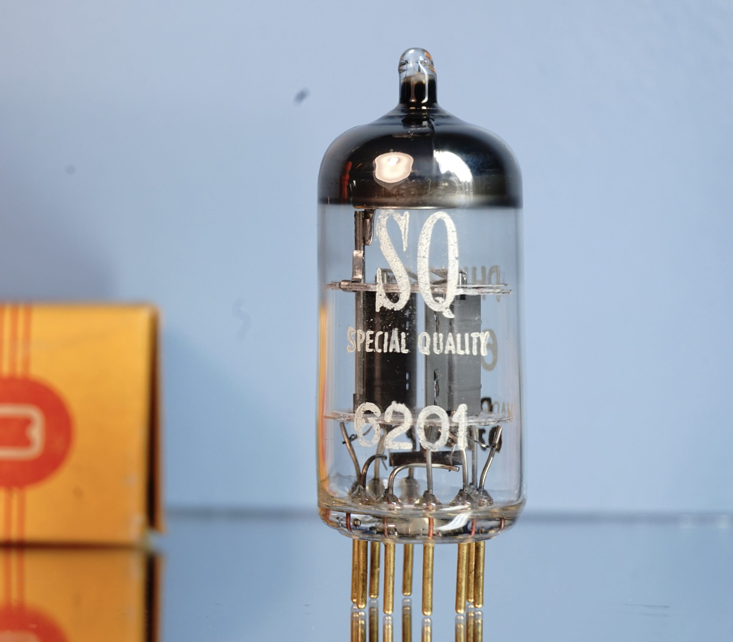 6201 SQ (ECC801S) Philips, NOS, gold pins, disk getter (V61) - Afbeelding 3