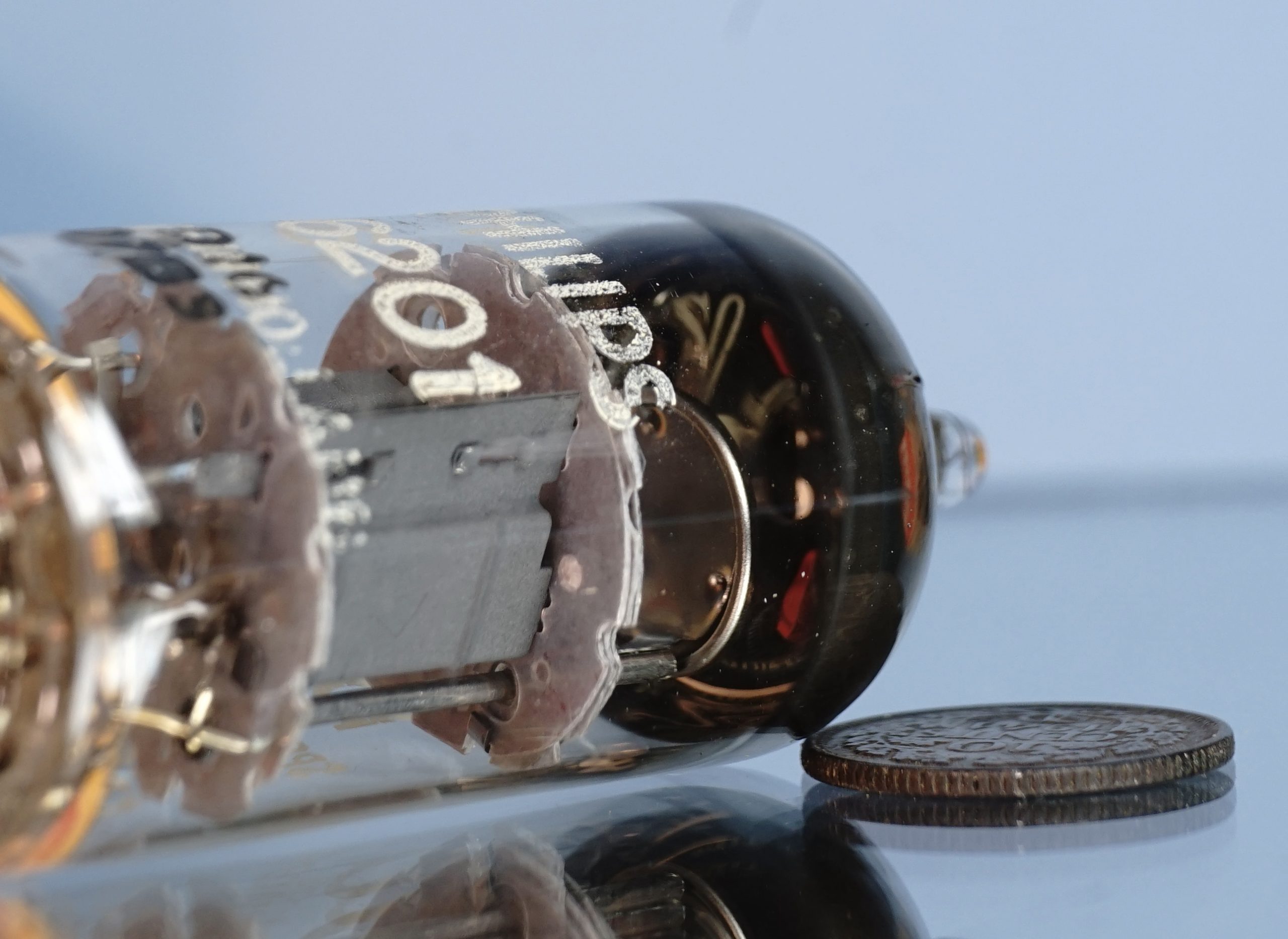 6201 SQ (ECC801S) Philips, NOS, gold pins, disk getter (V61) - Afbeelding 7