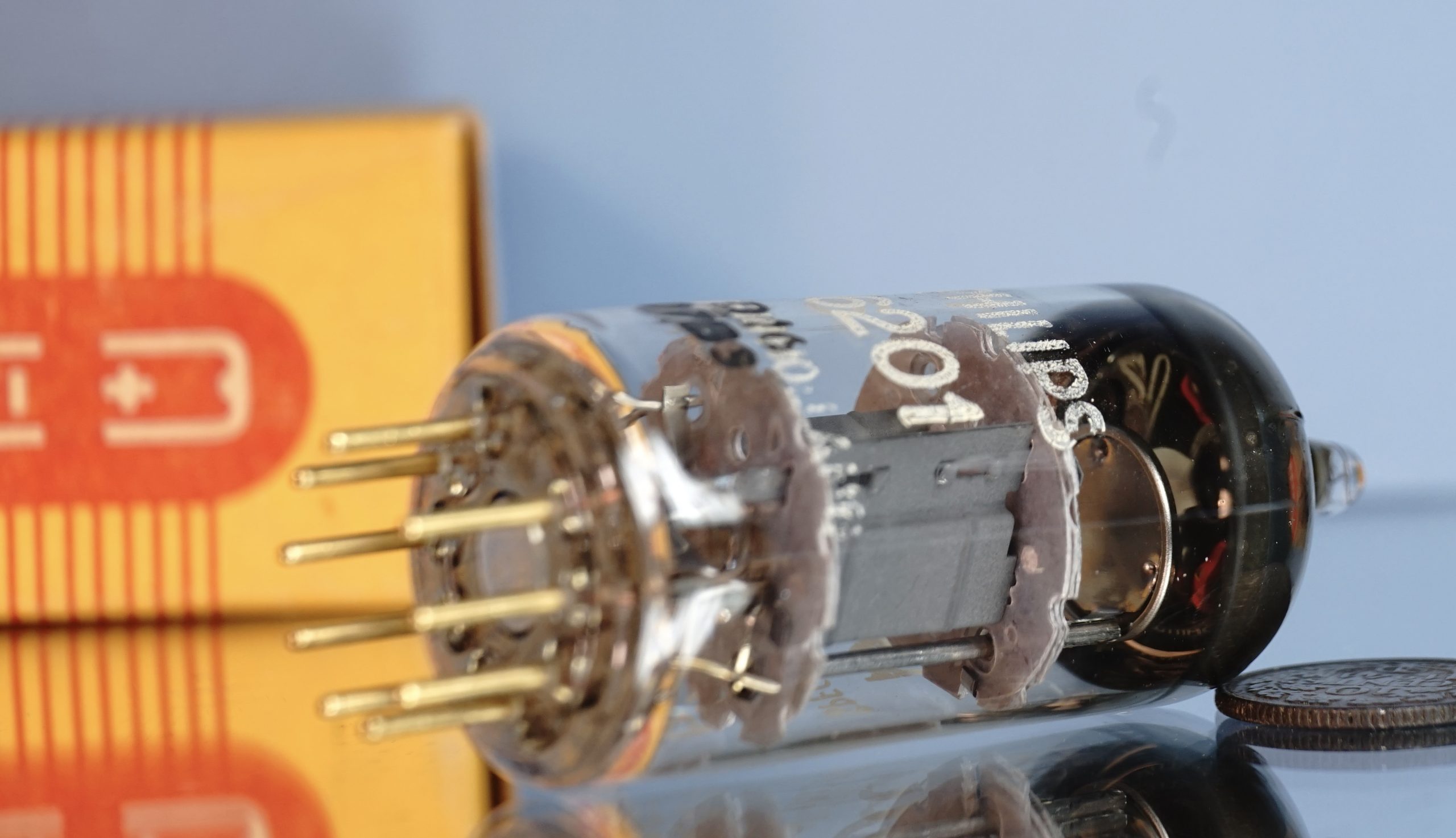 6201 SQ (ECC801S) Philips, NOS, gold pins, disk getter (V61) - Afbeelding 6