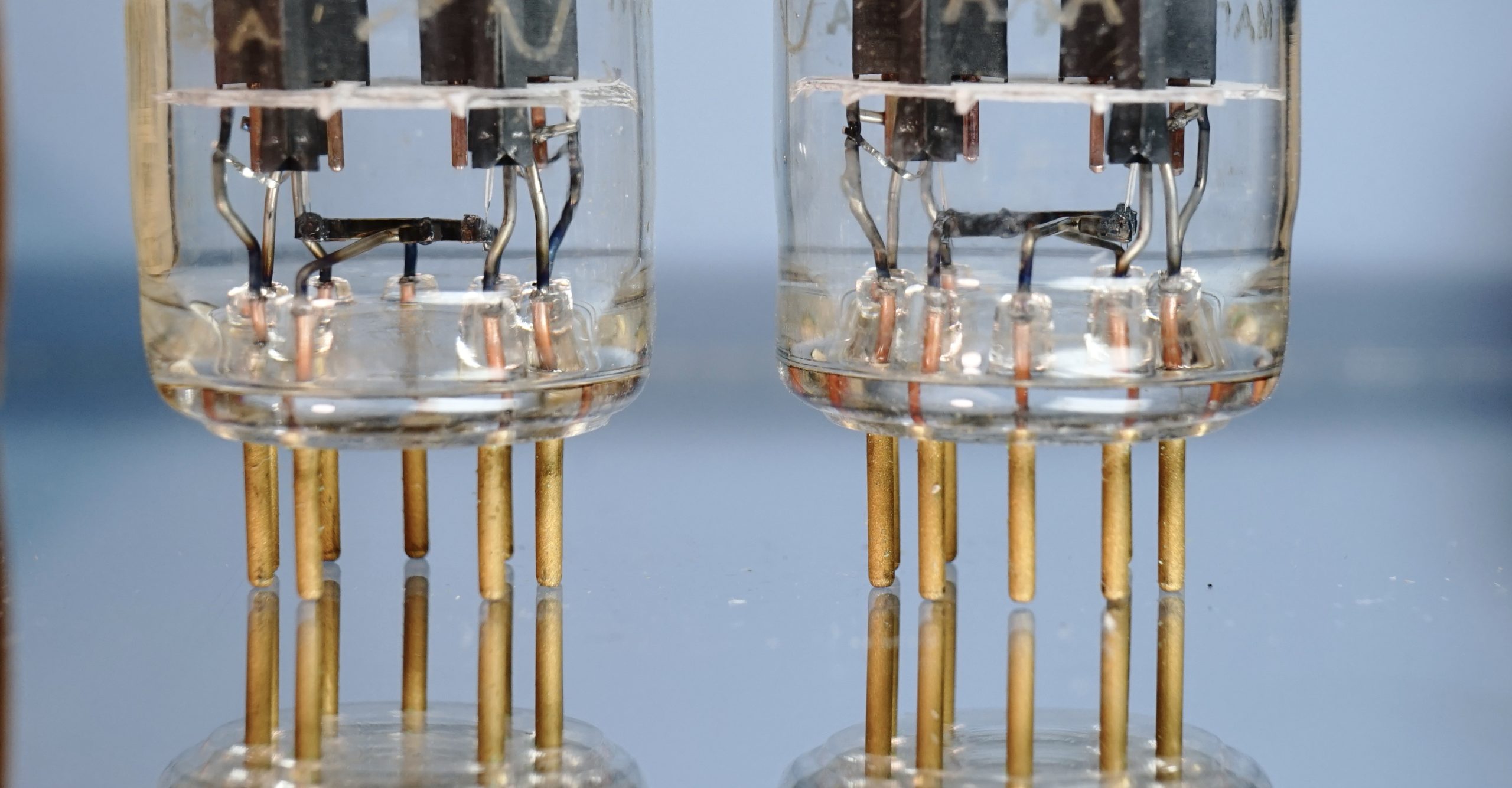 GB 5963 Sylvania GOLD BRAND pair NIB, gold grid, gold pins (ECC802S) (V254 / V255) - Afbeelding 6