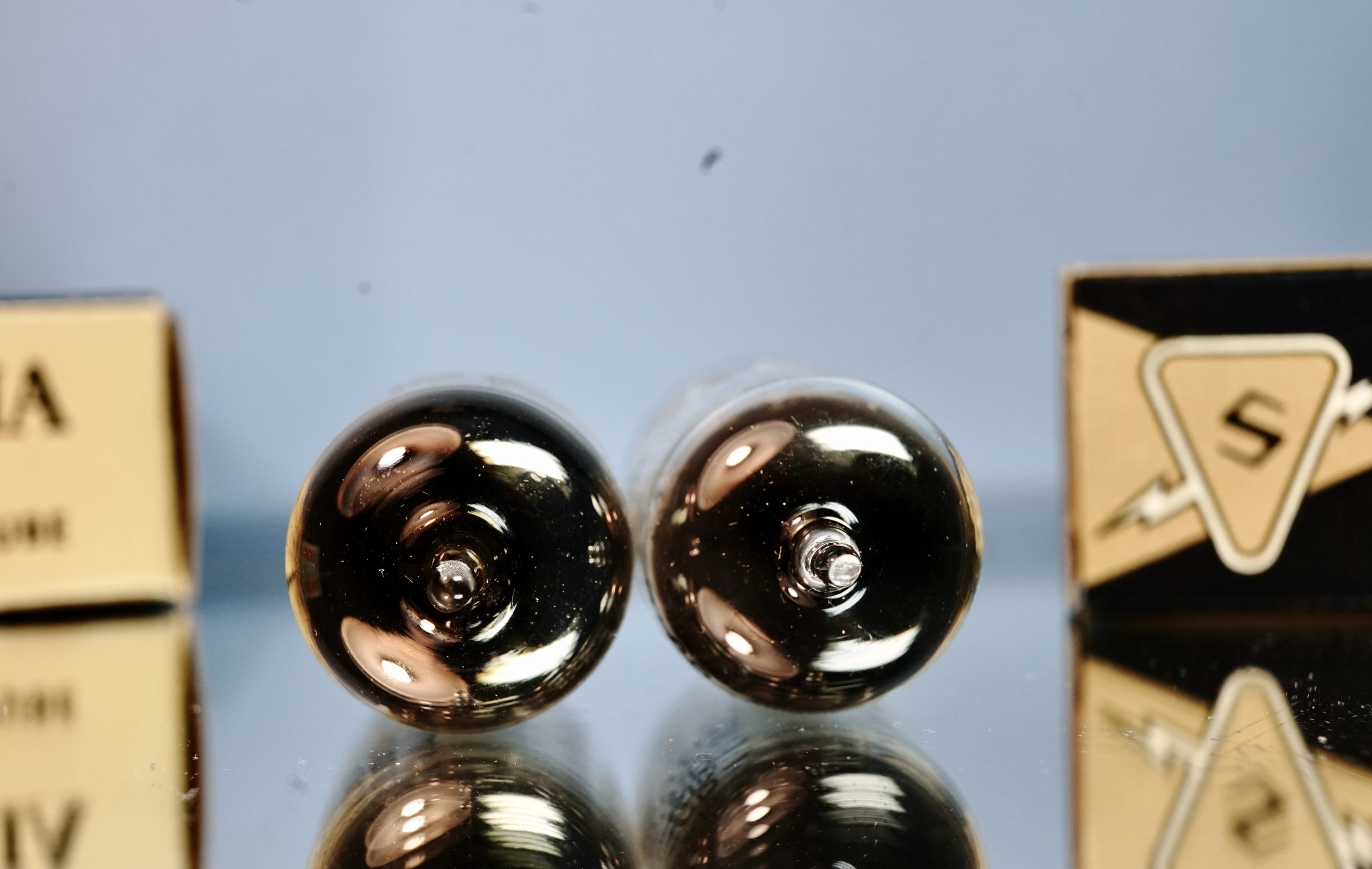 GB 5963 Sylvania GOLD BRAND pair NIB, gold grid, gold pins (ECC802S) (V254 / V255) - Afbeelding 8