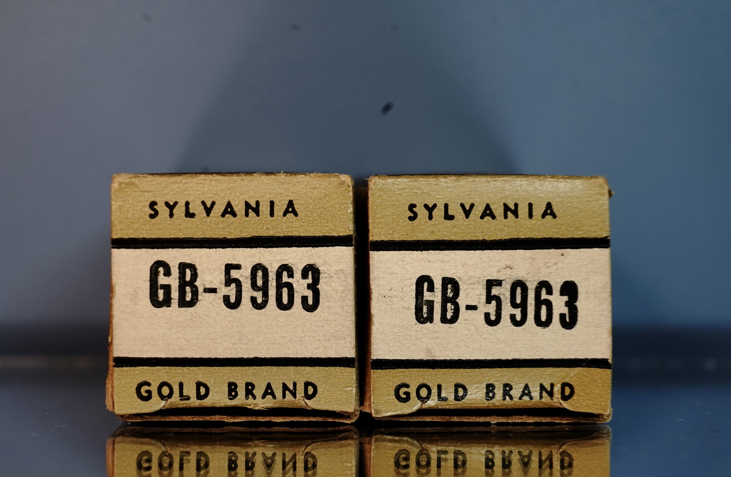 GB 5963 Sylvania GOLD BRAND pair NIB, gold grid, gold pins (ECC802S) (V254 / V255) - Afbeelding 12