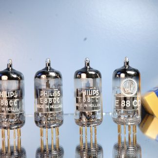 E88CC matched quad SQ Philips Heerlen, same date code ! (one with Valvo label) 1969 NOS