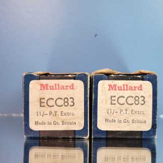 ECC83 Mullard pair, I63,  Same production year, New in original box!   v389 395