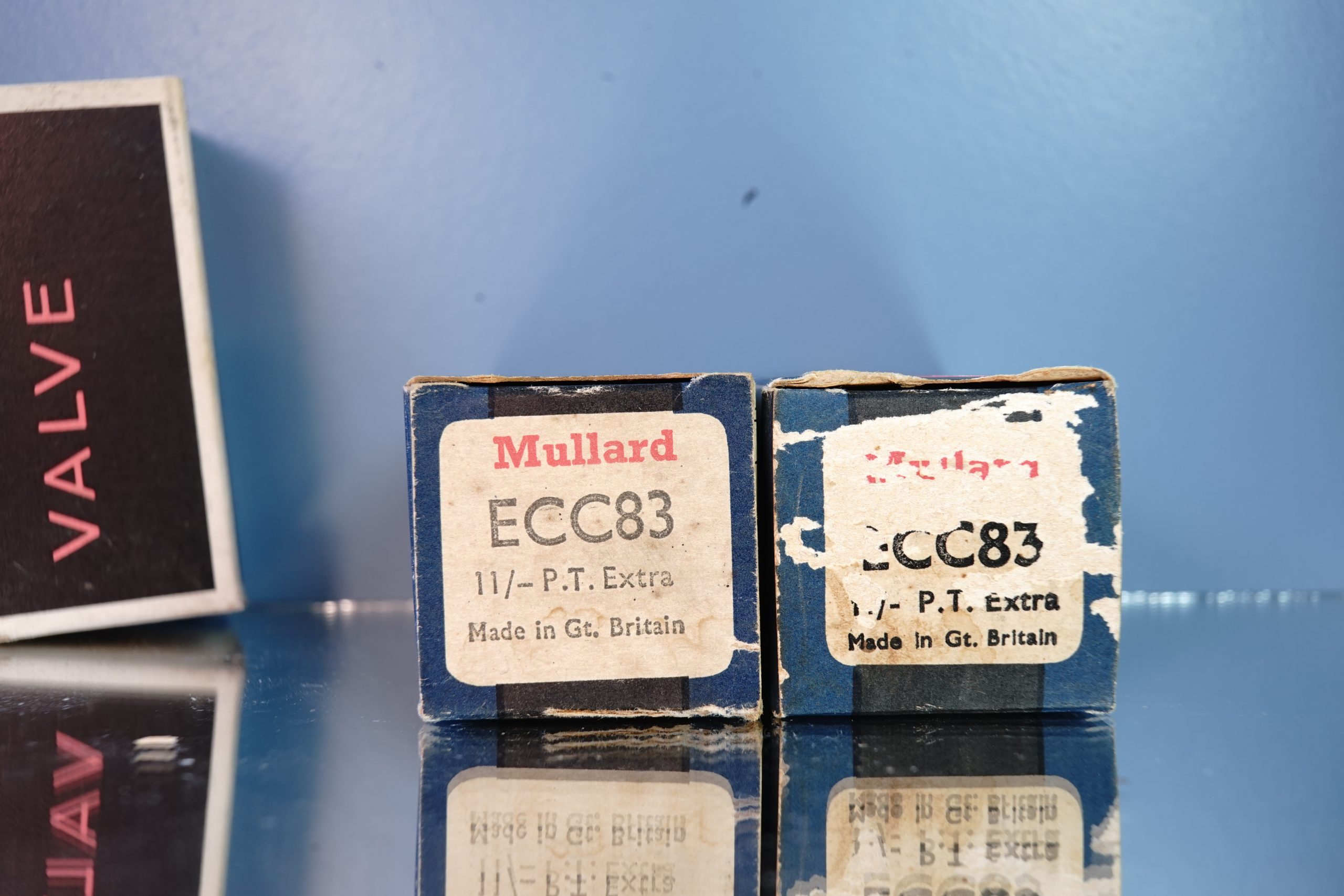 ECC83 Mullard pair, I63, Same production month, New in original box! v392 394 - Afbeelding 16