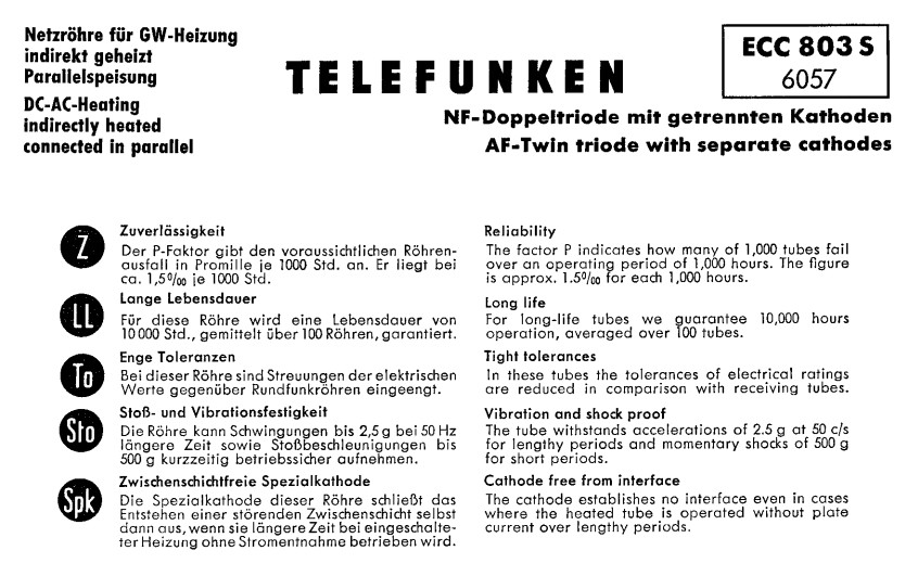 ECC803S TELEFUNKEN matched pair same date - one original Box - Holy Grail (V292 V293) - Afbeelding 9