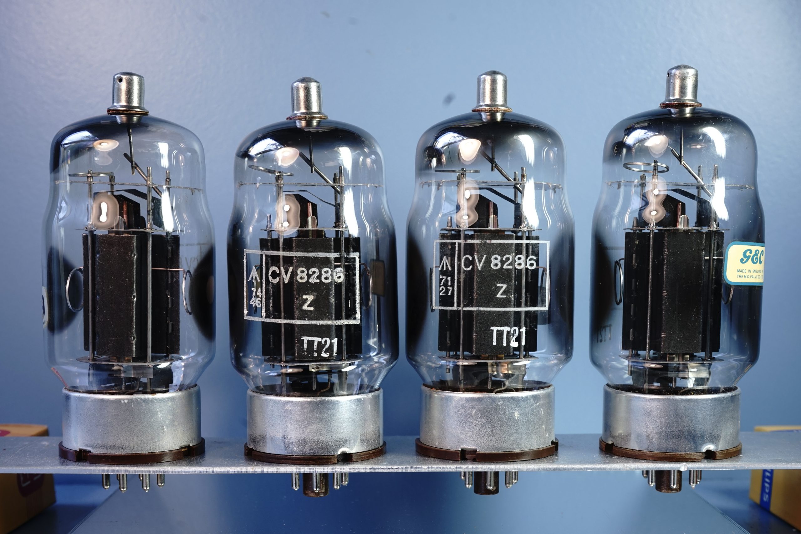 TT21 CV8286 quad, GEC Military version! Original boxes (KT88) V29 30 32 33 - Afbeelding 4