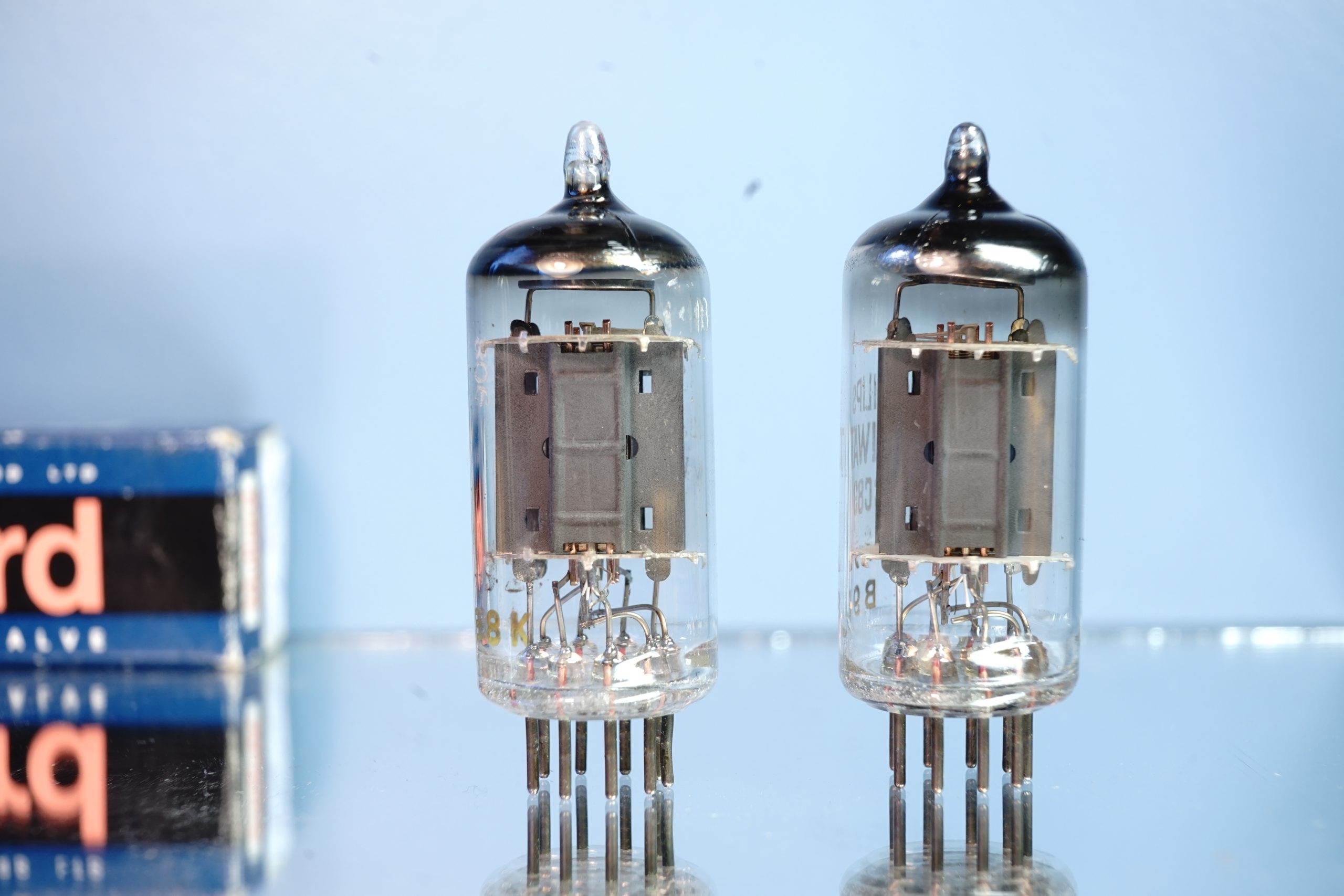 ECC83 Mullard pair, f92, long plates! v226 V231