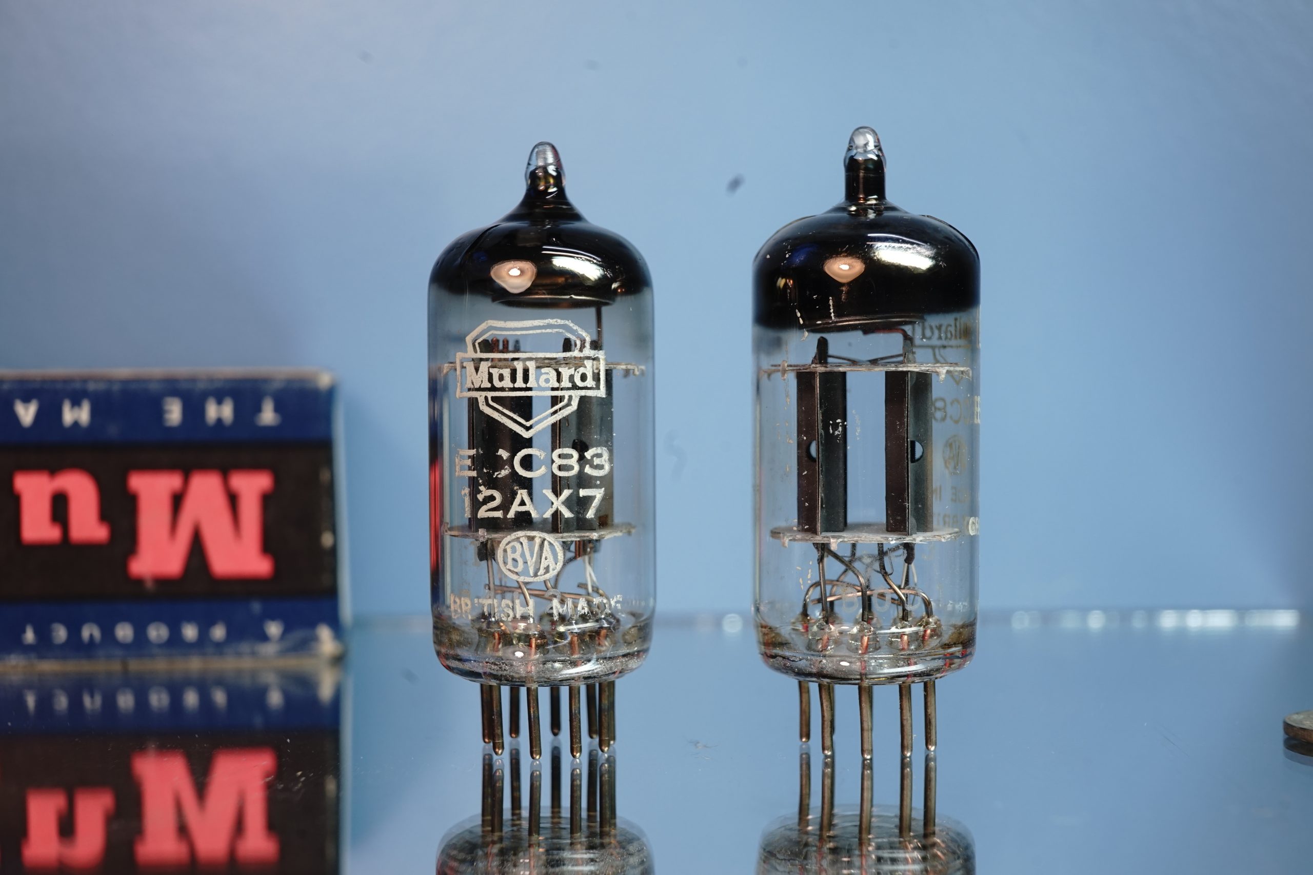 ECC83 Mullard pair, I63, Original box! v267 397 - Afbeelding 2