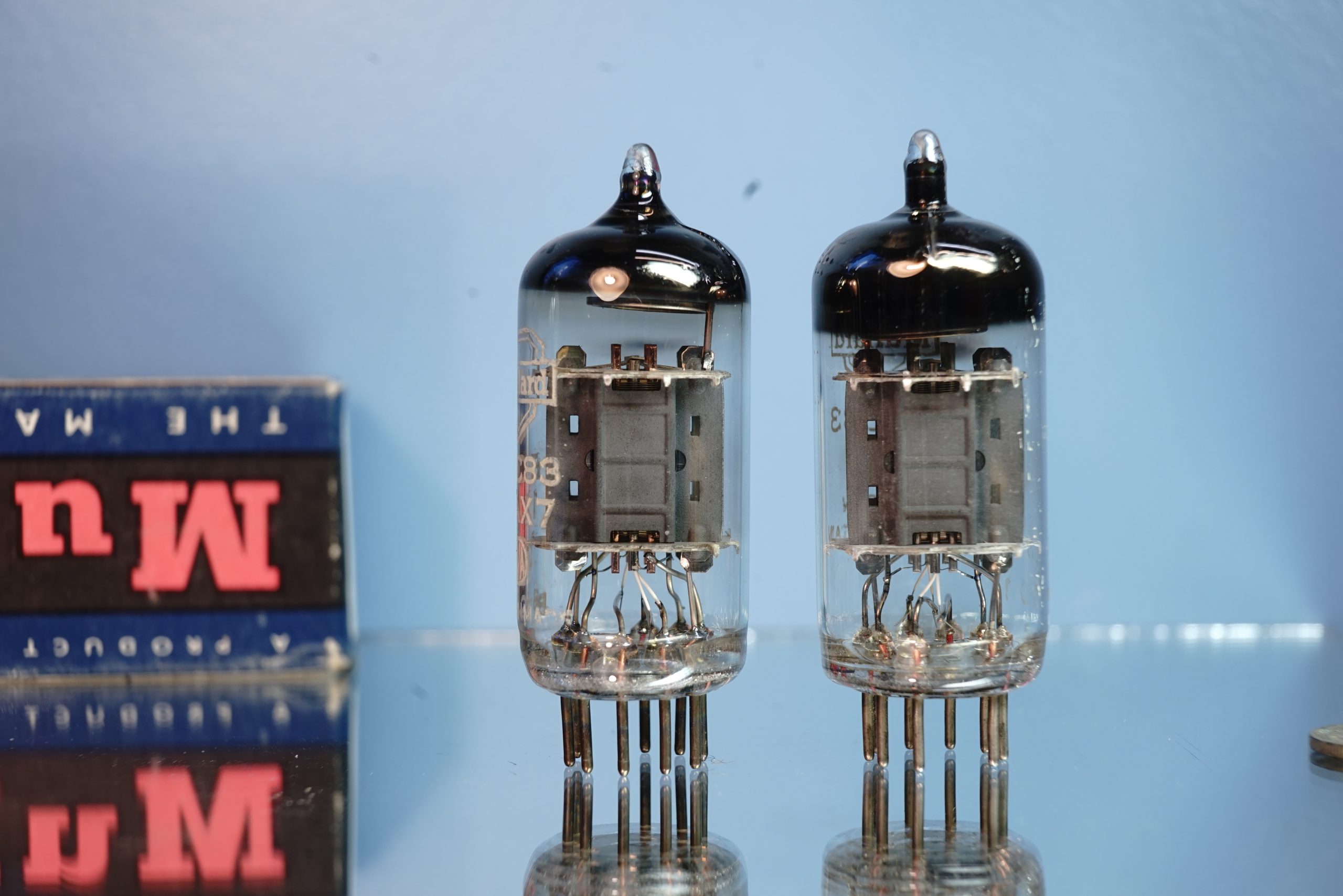ECC83 Mullard pair, I63, Original box! v267 397 - Afbeelding 3
