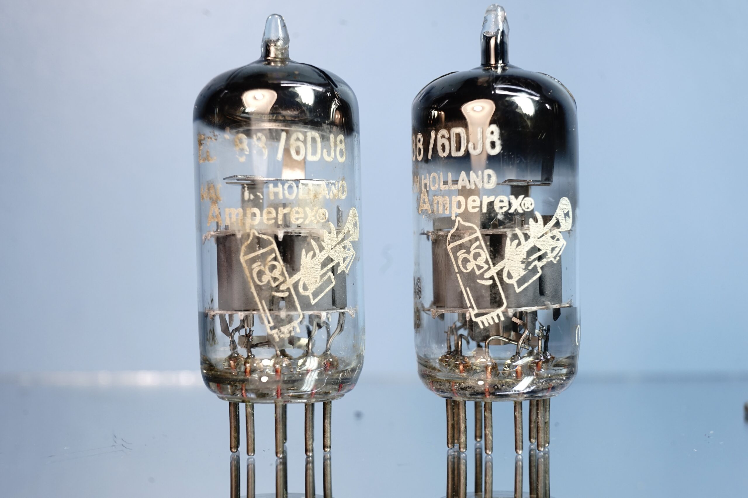 ECC88 Amperex Bugle Boy pair, Matched, Februari & Januari 1960 V276 / 277